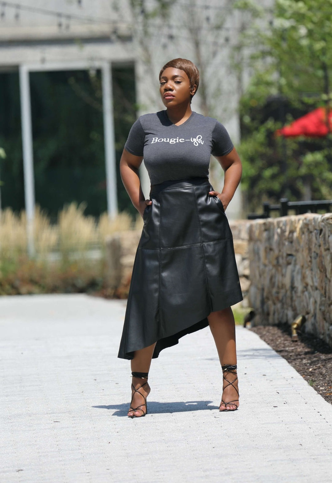 EnSaisonFauxLeatherAsymmetricM