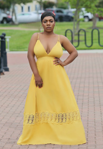 Lace Bottom Maxi Dress