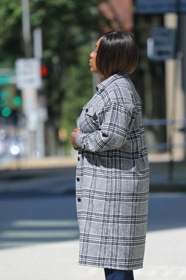 Plaid Long Shacket