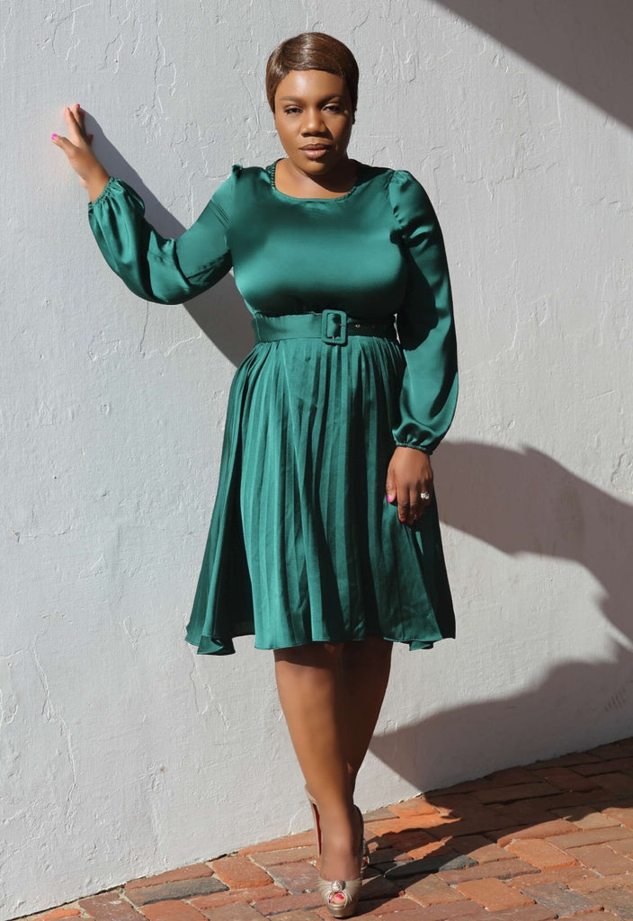 Pleated Midi Dress | ChloeRae L (10-12) Pleated Midi Dress | ChloeRae L (10-12)