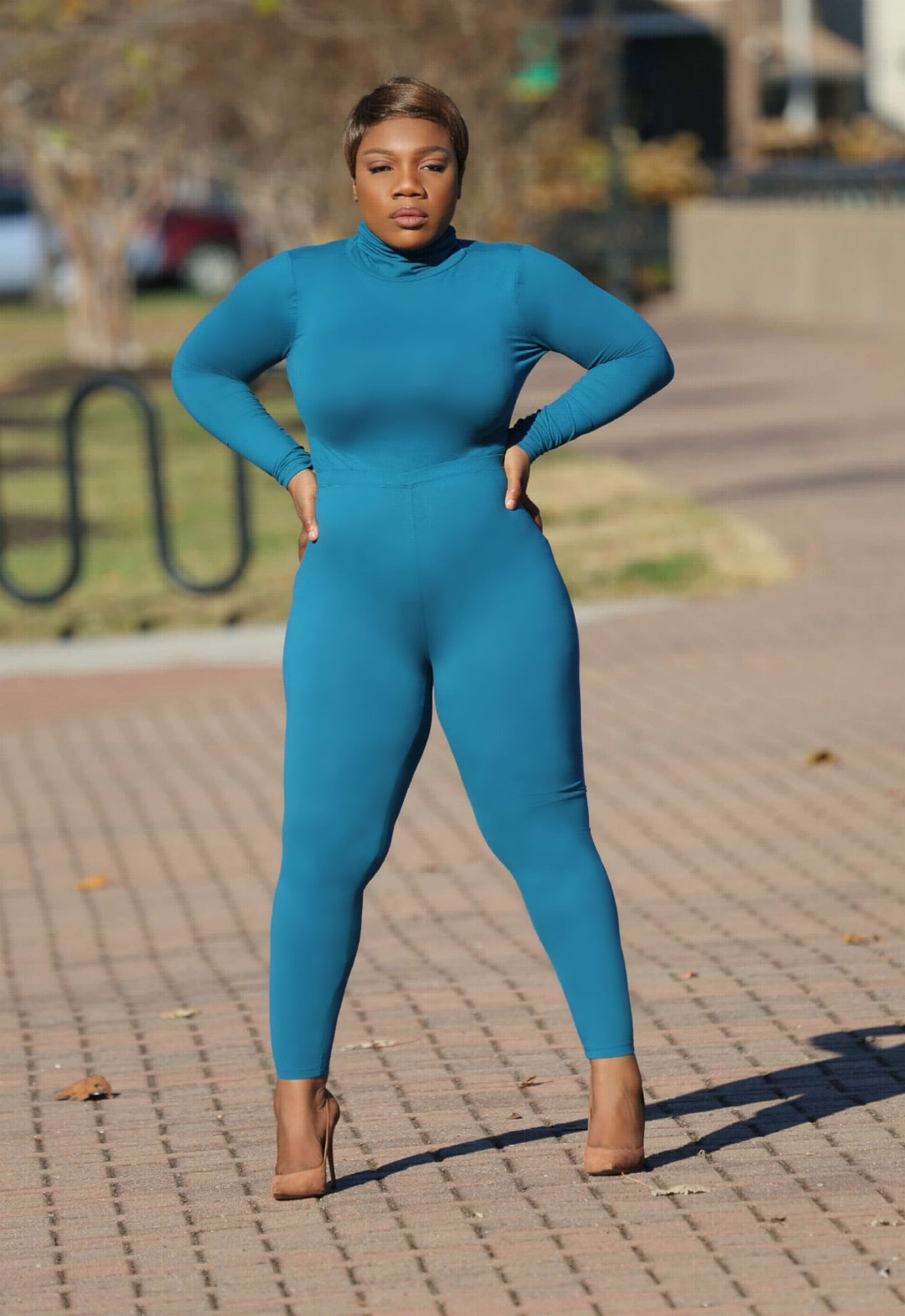 TEALTurtleneckTwoPieceLeggingS
