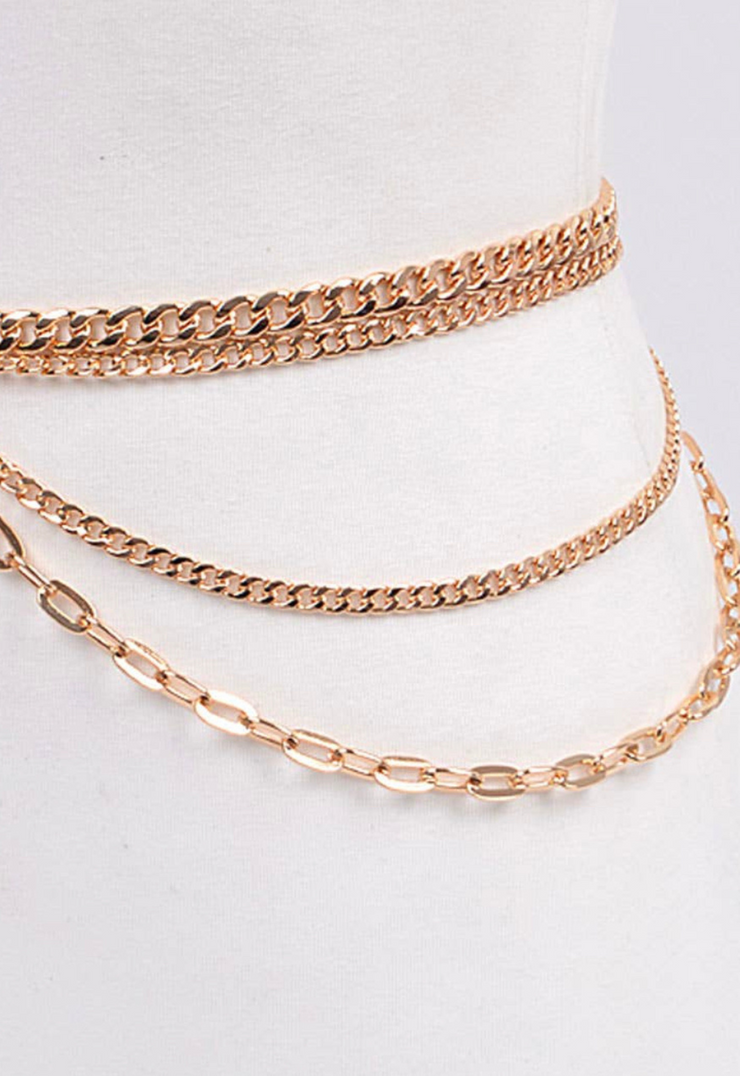 Layered chain belt hotsell