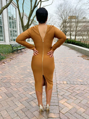 Back Zip Bandage Dress