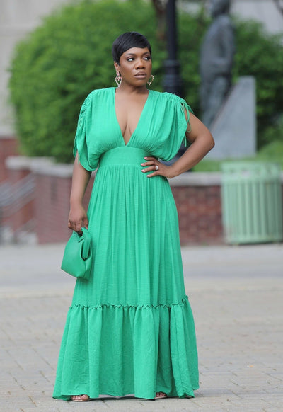 Deep V-Neck Maxi Dress | ChloeRae Deep V-Neck Maxi Dress | ChloeRae