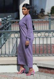 Maxi Sweatshirt Dress lilac1