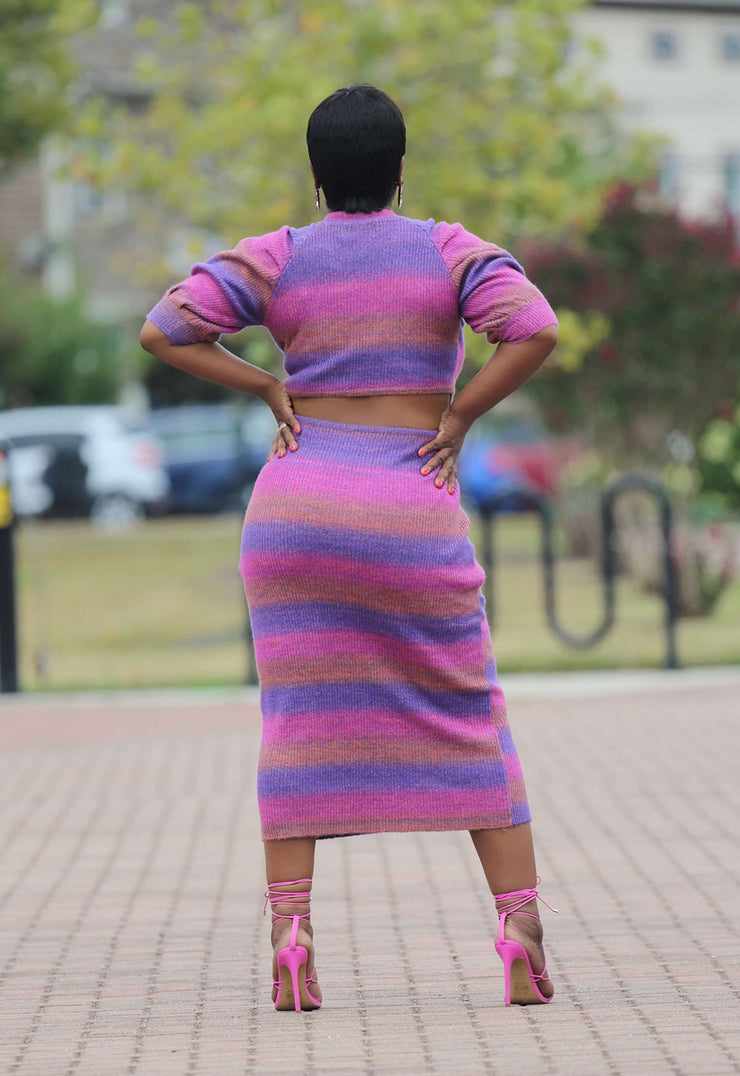 Ombre Backless Sweater Midi Dress By Adelyn Rae