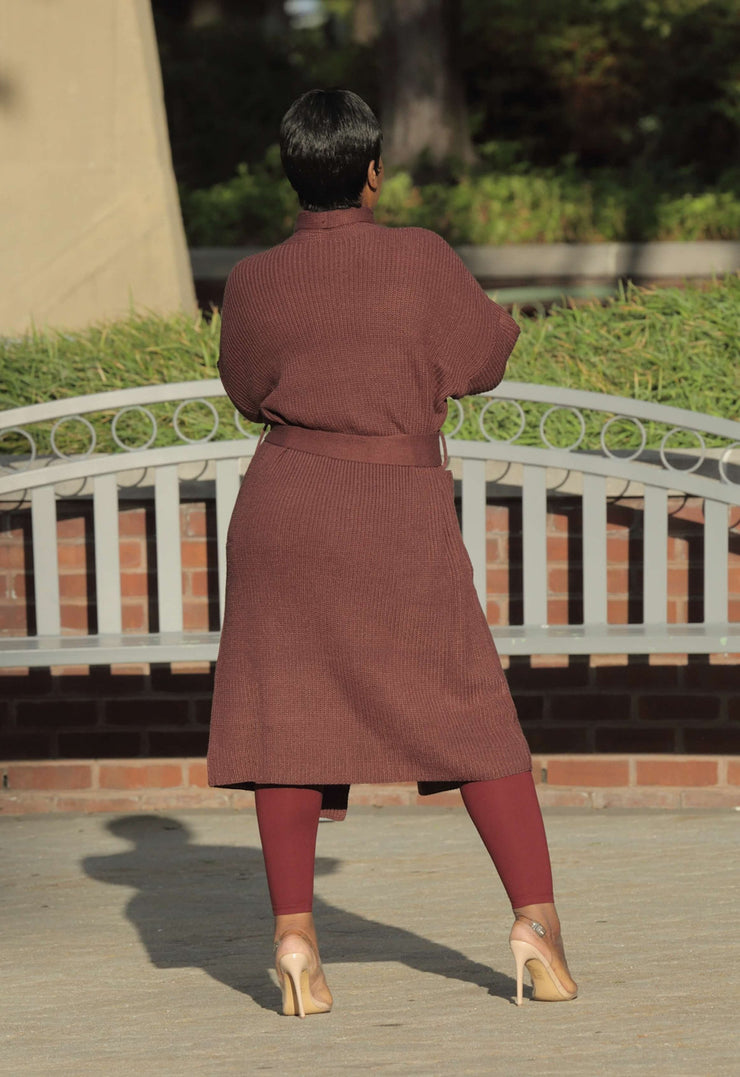 Ribbed Sweater Duster
