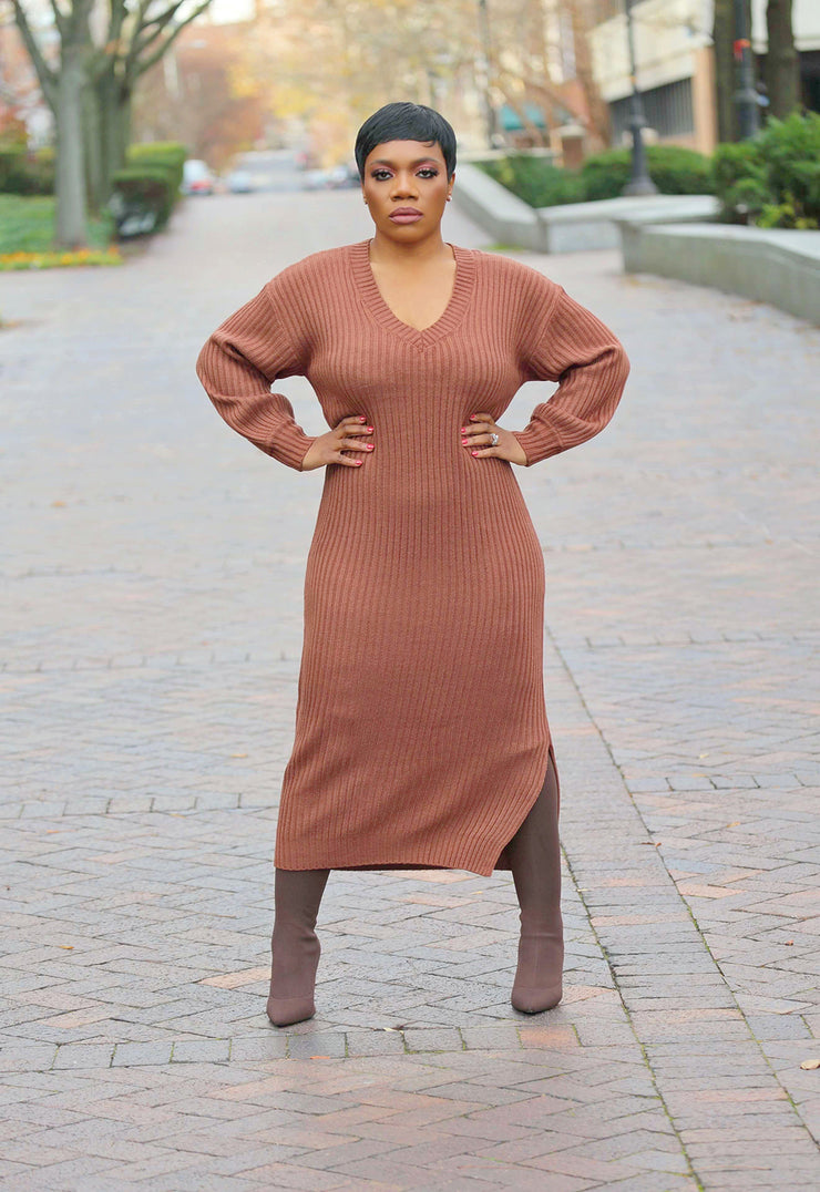Plus size maxi sweater dress Clearance