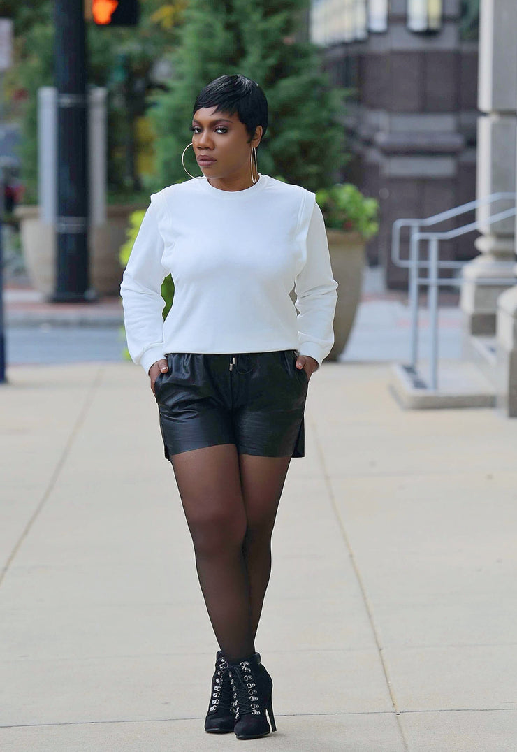 Vegan Leather Shorts