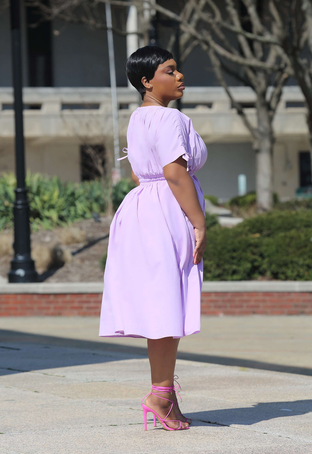 Lilac Midi Dress